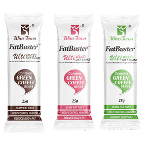 Wins Town Fat Buster Protein Shake Vanille Fraise Chocolat Saveurs pour la perte de poids Repas de remplacement Diet Friendly Box - Product Image 5