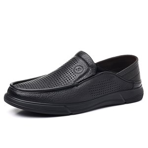 Mens Casual <b>Shoes</b> <b>Soft</b> Sole <b>Soft</b> Upper Summer Mens <b>Shoes</b> Genuine Leather Slip-On Dad <b>Shoes</b> Perforated Breathable Leather <b>Shoes</b> - Product Image 1