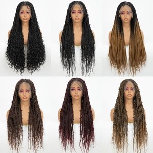 Bán Buôn Đầy Đủ Ren Phía Trước Knotless Hộp Bện Tóc Giả Handmade Cornrow Tóc Tổng Hợp Hộp Bện Phi Bện Đầy Đủ Ren Tóc Giả - Product Image 1