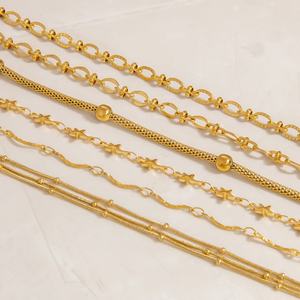 Fashionable 18k Gold Plated Stainless Steel <b>Charm</b> Bracelet Jewelry Women Simple High-End Design Versatile Light Luxury Jewelry - Product Image 3