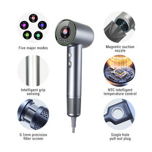 OEM có thể gập lại hiển thị kỹ thuật số ion Máy sấy tóc 110000 rpm từ vòi phun USB điện di động ngoài trời khuếch tán hộ gia đình khách sạn sử dụng - Product Image 5
