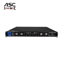Amplificateur PA Ascsonic D24K2 à deux canaux, 12600 Watts, 1U, classe D, construction métallique, AC 110-240V, facteur de amortissement 5000