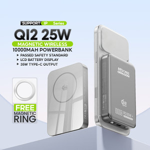 LX25 L พาวเวอร์แบงค์อะลูมิเนียมอัลลอยด์บางเฉียบพร้อมหน้าจอดิจิตอล ความจุ 10000mAh แม่เหล็กโคบอลต์บริสุทธิ์ N54 และระบบชาร์จเร็วแบบคู่ - Product Image 2