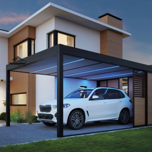 Kits de système de pergola bioclimatique extérieure <span class=keywords><strong>en</strong></span> aluminium avec toit imperméable et système de lames orientables pour jardin, pavillon, gazebo, pergola, pavillon - Product Image 4