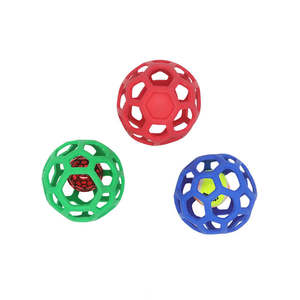 Nueva Pelota de Juguete para Perros, Elástica, Interactiva, de TPR, No Tóxica, con Campana, Hueca, para Masticar, de Alta Elasticidad, Moderna y a la Moda - Product Image 3