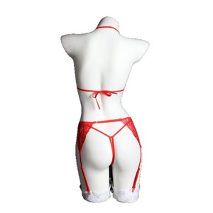 Lemon Story Women's <b>Lace</b> Lingerie Set 3-Piece Garters Belt Open Crotch Sexy Temptation Summer 2025 - Product Image 4