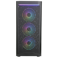 SAMA GZS B LED bande ordinateur de jeu boîtier PC en verre trempé tour moyenne avec câble USB3.0