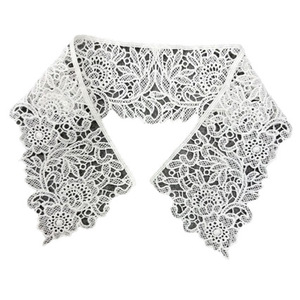 Crocheted Elegant <b>White</b> Milk Silk Water-Soluble Embroidery Women's Clothing Neck <b>Lace</b> - Product Image 1