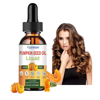 Ausreson Huile de graines de citrouille et extrait de palmier nain Shampoing pour la croissance des cheveux Complément biologique Gouttes d'huile de graines de citrouille pure pour la peau