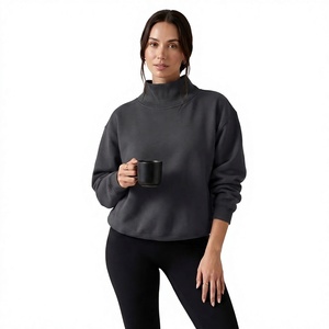 Women Oversized Mock Neck <b>Top</b> Soft Feel Loose Fit Easy Wear Daily Outfit Casual Comfort Modern Clothing - Product Image 1