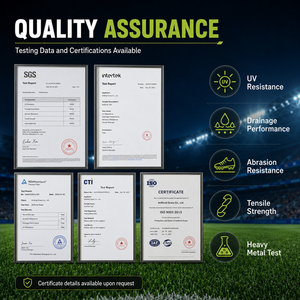 Césped Artificial para Fútbol Escolar, Césped Sintético Resistente a los Rayos UV de 50 mm para Exteriores, Campo de Práctica de Fútbol Seguro, No Tóxico, Venta al por Mayor, OEM - Product Image 6