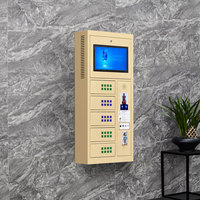 Oferta Especial: Casillero Público de Carga para Teléfonos Móviles con Cerradura Electrónica, Ensamblado en Acero Laminado en Frío, Duradero, 5 Compartimentos, Multi-Pago