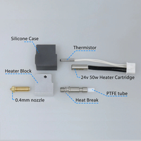 Anycubic Kobra S1 Hotend Kobra S1, Kit Hot End Kombo untuk Anycubic Kobra S1 Nozzle cetak kepala S1C 3d aksesori Printer