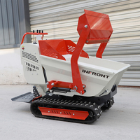 Mini camion à benne sur chenilles à moteur électrique, charge hydraulique complète de 500kg, 1 tonne, utilitaire, à vendre