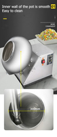 Machine de revêtement de sucre pour chocolat, cacahuètes, de qualité alimentaire, de petite taille, de bureau, HBY-300.