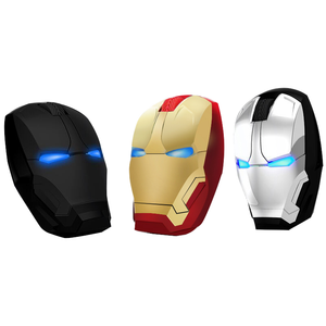 Mini ratón inalámbrico para juegos Iron Man, ratón de ordenador ajustable para diestros con clic silencioso 800/1200/1600/2400DPI - Product Image 1