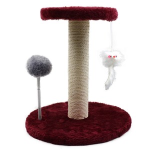 Arbre à chat interactif avec tour de griffage en sisal, perchoir en peluche et jouets interactifs – Tailles L/M pour chats - Product Image 2