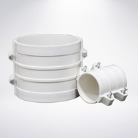 Raccord de réparation fendu en PVC-U 50mm 75mm 110mm 160mm, raccords de drainage, conception à double collier boulonné pour réparation rapide des tuyaux