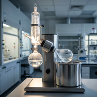 Évaporateur rotatif de laboratoire, vitesse réglable, contrôle numérique de la température, condenseur haute efficacité, distillation de solvants
