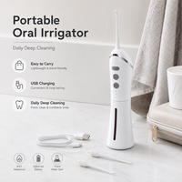 Set Lengkap Alat Semprot Air Keluarga, Irigator Oral Isi Ulang, Tahan Air IPX7, Alat Semprot Air Elektrik dengan Kabel dan Ujung Pengganti