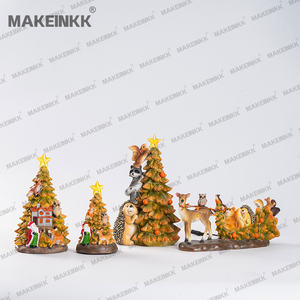 अनुकूलन योग्य पॉलीरेसिन नेतृत्व-रोशनी एनिमेटेड नृशंस दृश्य प्रतिमा धार्मिक राल क्रिसमस की सजावट हस्तनिर्मित रचनात्मकता सेट - Product Image 5