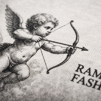 T-shirt RAMAX vintage délavé à l'acide, coton épais 260 GSM, coupe oversize, streetwear, motif Cupidon, fournisseur d'usine