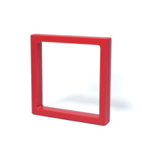 Boîtier de rangement flottant carré en plastique transparent personnalisé avec membrane 3D et film PE, fermeture à boucle pour pièces de monnaie et badges, vente en gros