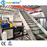Ligne de nettoyage et de séparation automatique complète pour balles de plastique avec pompe, pour déchets de PP, PE, ABS, PS, HIPS, PA, PBT, PVC, capacité 2000 kg/h