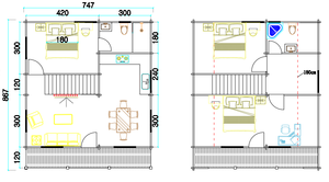 Villa en <span class=keywords><strong>bois</strong></span> <span class=keywords><strong>de</strong></span> pin à 2 étages, style européen, anti-corrosion, avec 2 chambres et 2 salles <span class=keywords><strong>de</strong></span> bain, idéale pour les centres <span class=keywords><strong>de</strong></span> villégiature, fermes et gîtes. - Product Image 6