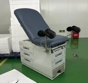 Gynecological Exam Table Portable Gynecology Examination Chair Metal Obstetric Exam/operation Bed Iso & Ce Leather