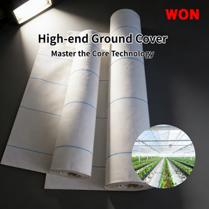 Toile anti-mauvaises herbes personnalisée WON de haute qualité, résistante au soleil, 10 ans de garantie, pour serres, fraises, cerises, tomates - Product Image 1