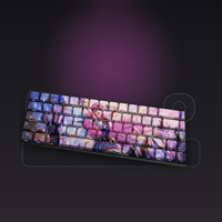 Ensemble de touches de clavier personnalisées LOL Seraphine, 68 touches, impression latérale, PBT, sublimation par transfert, pour clavier mécanique de jeu, vente en gros OEM