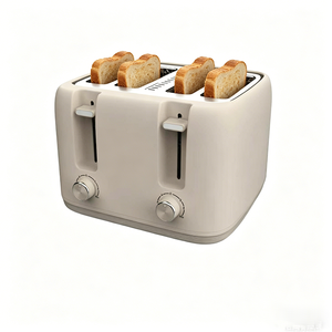 <span class=keywords><strong>Grille</strong></span>-<span class=keywords><strong>pain</strong></span> électrique 4 tranches avec contrôle de température à 6 niveaux, fentes extra larges pour bagels et tranches plus épaisses, usage domestique et hôtelier - Product Image 1
