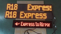 Panneaux de destination LED pour bus de ville, tableau de messages défilant, panneau numérique rouge 16x96 points, écran d'affichage