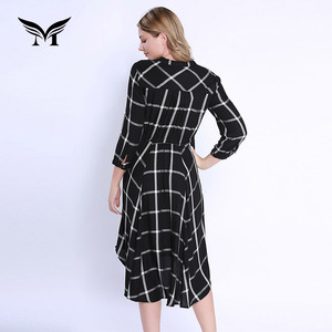 Nuovo stile in cotone 100% <span class=keywords><strong>moda</strong></span> <span class=keywords><strong>moda</strong></span> Design modello abito a quadri Casual morbido - Product Image 4