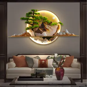 Moderne Foto Wandlamp Led Chinese Creatieve Landschap Muurschildering Lamp Voor Huis Woonkamer Studeerkamer Slaapkamer Decor