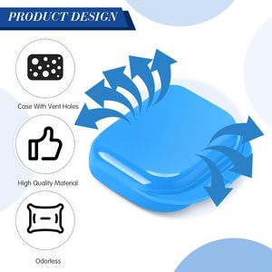 Estuche Transparente de Plástico para Retenedores Dentales con Cierre de Seguridad, Caja de Almacenamiento con Orificio de Ventilación, Soporte de Viaje para Higiene Bucal - Product Image 3