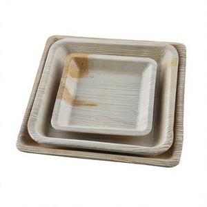 Assiettes carrées profondes jetables en bois classiques, durables et écologiques, avec support gravé, pour fêtes et usage extérieur, 9 x 9 pouces, sans BPA - Product Image 6