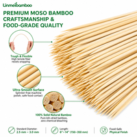 Brochettes de barbecue en bambou robustes de 35 cm avec pointes aiguisées de qualité alimentaire pour souvlaki grec, viande de porc, vente en gros