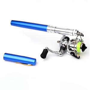 Canna da Pesca Tascabile Pieghevole 1M 1.4M 1.6M ad Azione Lenta con Mulinello, <span class=keywords><strong>Kit</strong></span> Mini Canna da Pesca a Penna, 7 Colori - Product Image 5