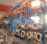 Machine de sablage à chaîne suspendue pour bouteilles de gaz GPL / Système de sablage par convoyeur aérien