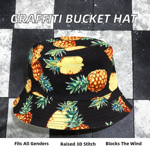 Sombrero de Pescador Personalizado con Impresión a Doble Cara, Diseño de Grafiti Urbano, Bordado 3D, para Pesca, Casual, Fiesta, Viajes, Ciclismo - Product Image 2