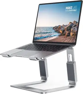 Dudukan Laptop Dapat Dilepas dengan Tinggi Yang Dapat Disesuaikan untuk Meja Ergonomis Dudukan Laptop Aluminium