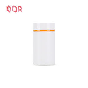Plástico blanco colorido directo de fábrica para píldora tarro de HDPE de doble cubierta para suplemento personalizado para botellas de cápsula de nuevo diseño - Product Image 1