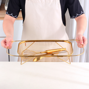 Organizador de cocina portátil, escurridor de frutas, fregadero de acero inoxidable, estante de secado de platos, escurridor de lavado telescópico - Product Image 5