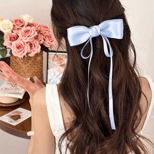 Elegant Ribbon Bow Hair Clips, Advanced Sense Duckbill Clips for Low Ponytail & Half Up Hairstyle - Product Image 3
