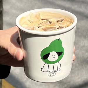 Custom 12oz Ceramic Mug Without Handle Minimalist Paper <b>Cup</b> Design Latte <b>Cup</b> <b>Reusable</b> Coffee <b>Cup</b> with Logo - Product Image 5