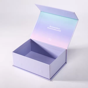 Ensemble de coffret cadeau pliable magnétique personnalisé Boîte en papier pliable avec stratification mate gaufrage revêtement UV pour la présentation de cadeaux - Product Image 2