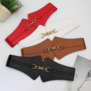 Nouvelle <span class=keywords><strong>ceinture</strong></span> large <span class=keywords><strong>en</strong></span> <span class=keywords><strong>cuir</strong></span> vintage pour femme avec boucle <span class=keywords><strong>en</strong></span> alliage, style cummerbund, pour la taille, avec lien décoratif, pour jupes vintage - Product Image 2