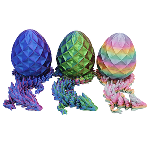 FUSEJOY PLA Figurine créative de dragon torsadé en spirale de 10 cm, imprimée en 3D, modèle articulé d'animal, ornement artisanal, 12 ans et plus, unisexe - Product Image 1